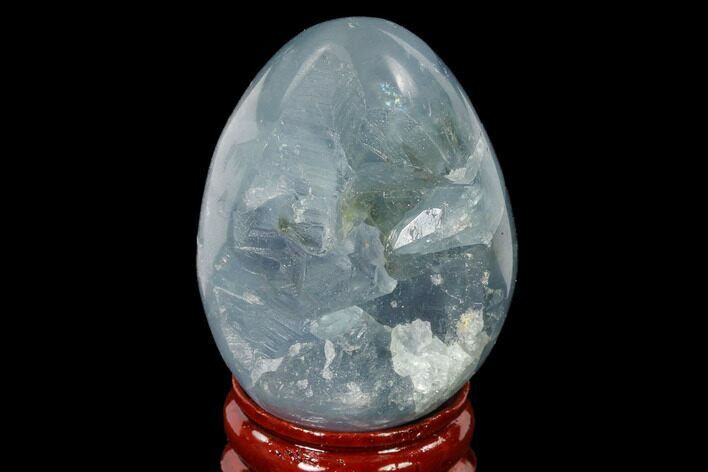 Crystal Filled Celestine (Celestite) Egg Geode - Madagascar #140273